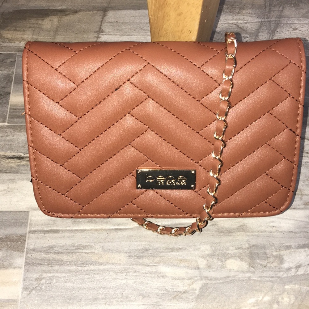 Bebe Sophia Crossbody Bag / Purse Gold Chain